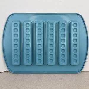 Pampered Chef Waffle Stick Baking Pan Non-Stick Carbon Steel 16 X 11 Blue 100018